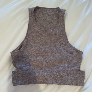 Outdoor Voices purple crop athletic tank top